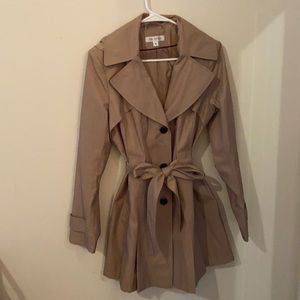 Tan raincoat